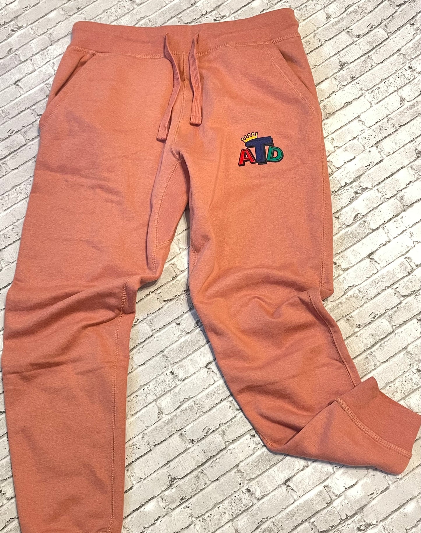 ATD Embroidered Unisex fleece joggers